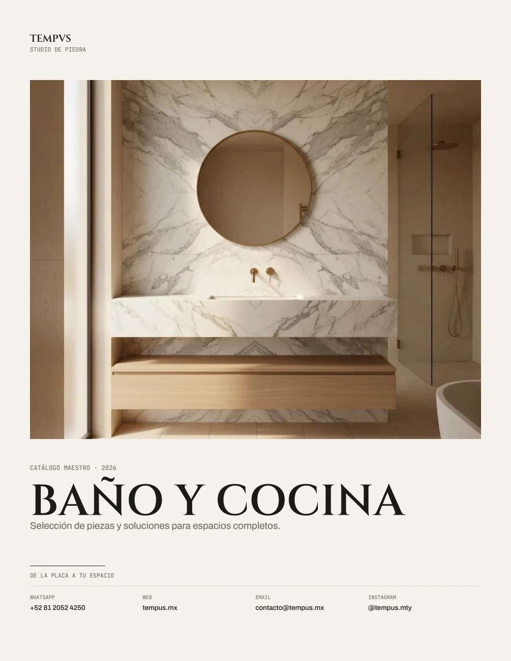 Portada catálogo Baño y Cocina Tempus