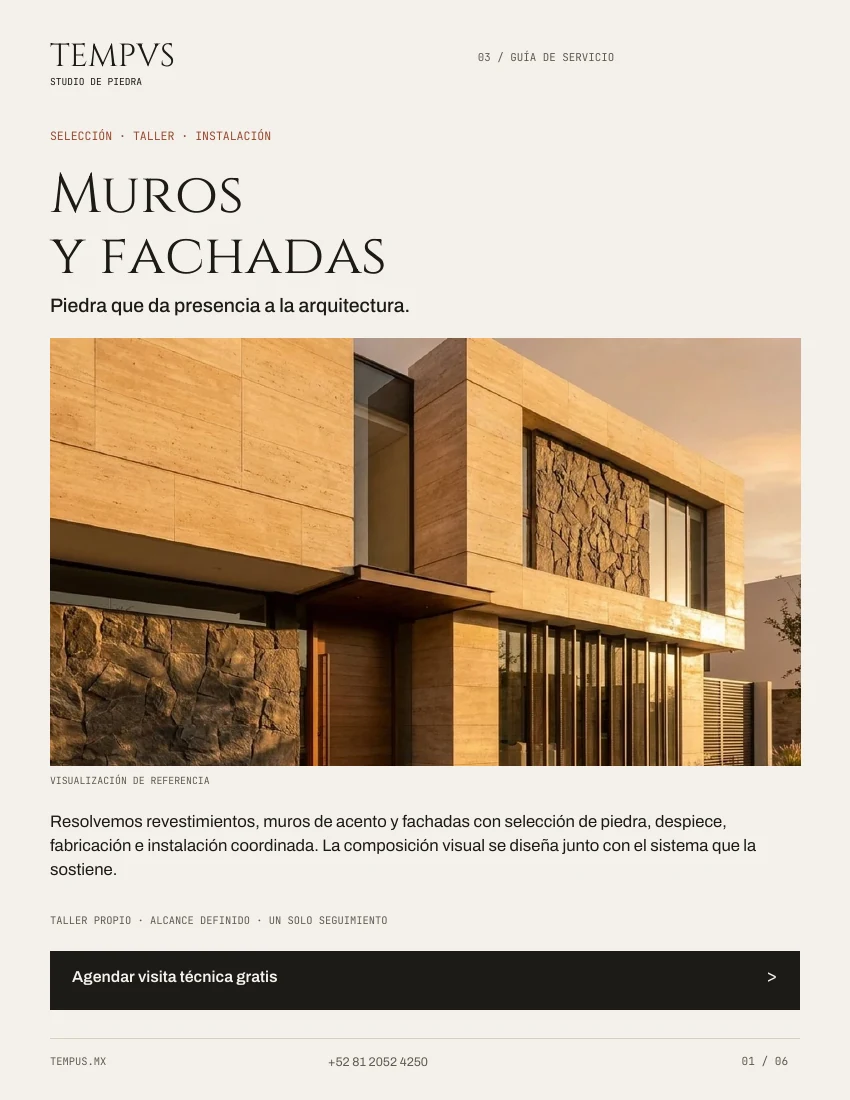 Portada del catálogo Muros y fachadas