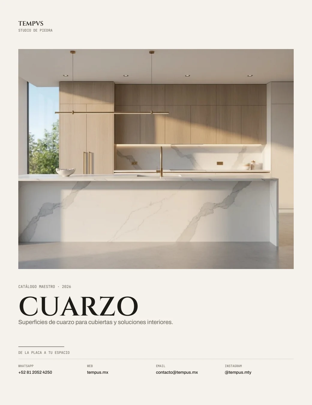 Portada catálogo Cuarzo Tempus