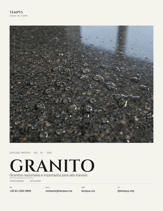 Portada catálogo Granito Tempus
