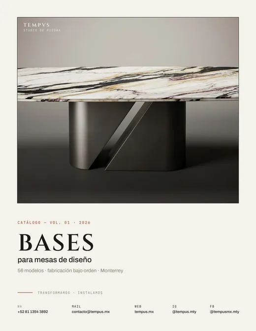 Portada catálogo Mesas de diseño Tempus