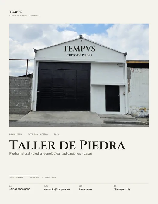 Portada catálogo Brand Book Tempus