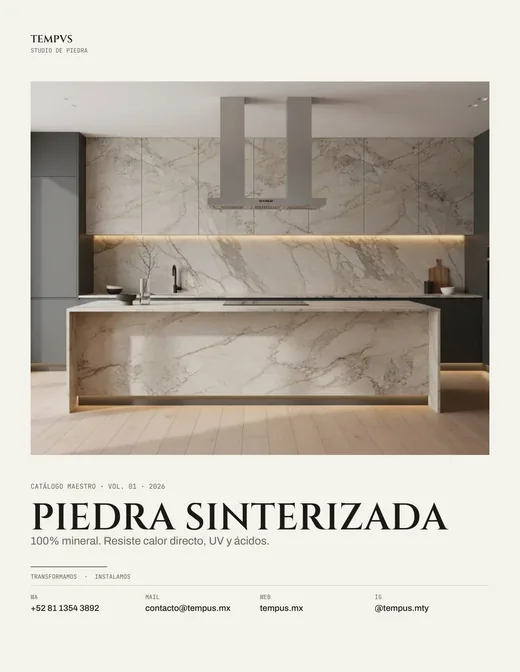 Portada catálogo Piedra Sinterizada Tempus