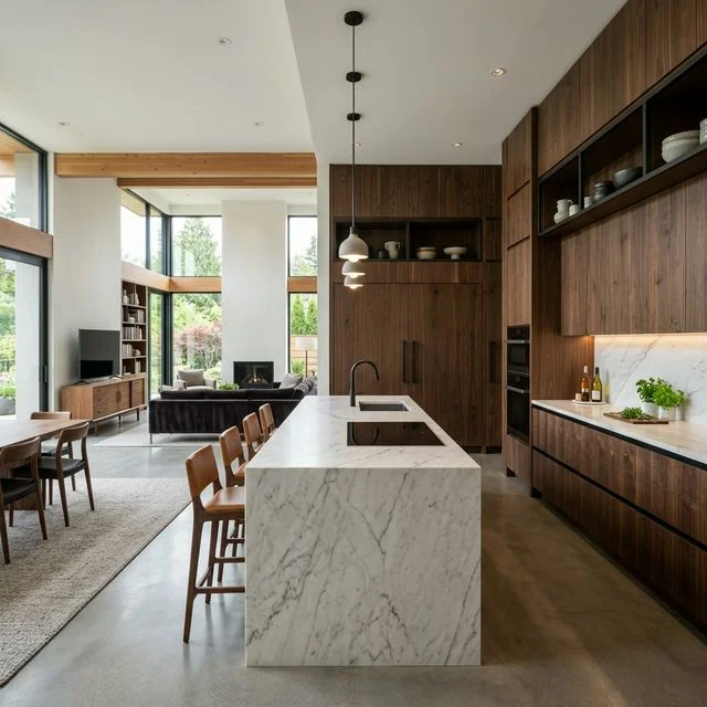 Cocina abierta moderna