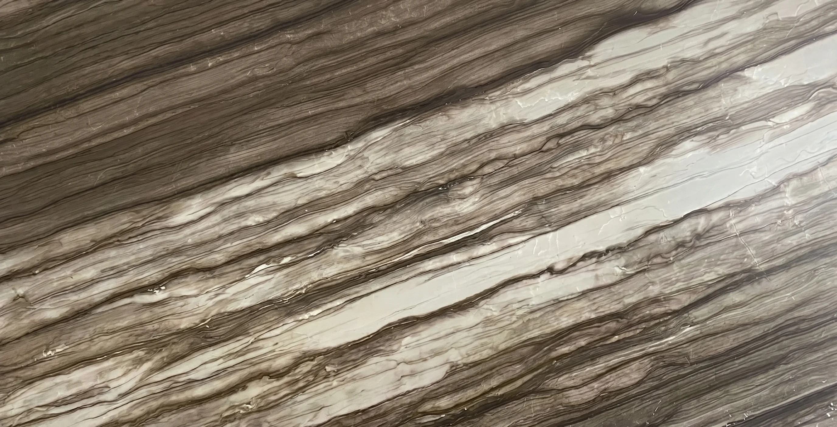 Referencia visual de cuarcita Blanda Sequoia Brown Leather