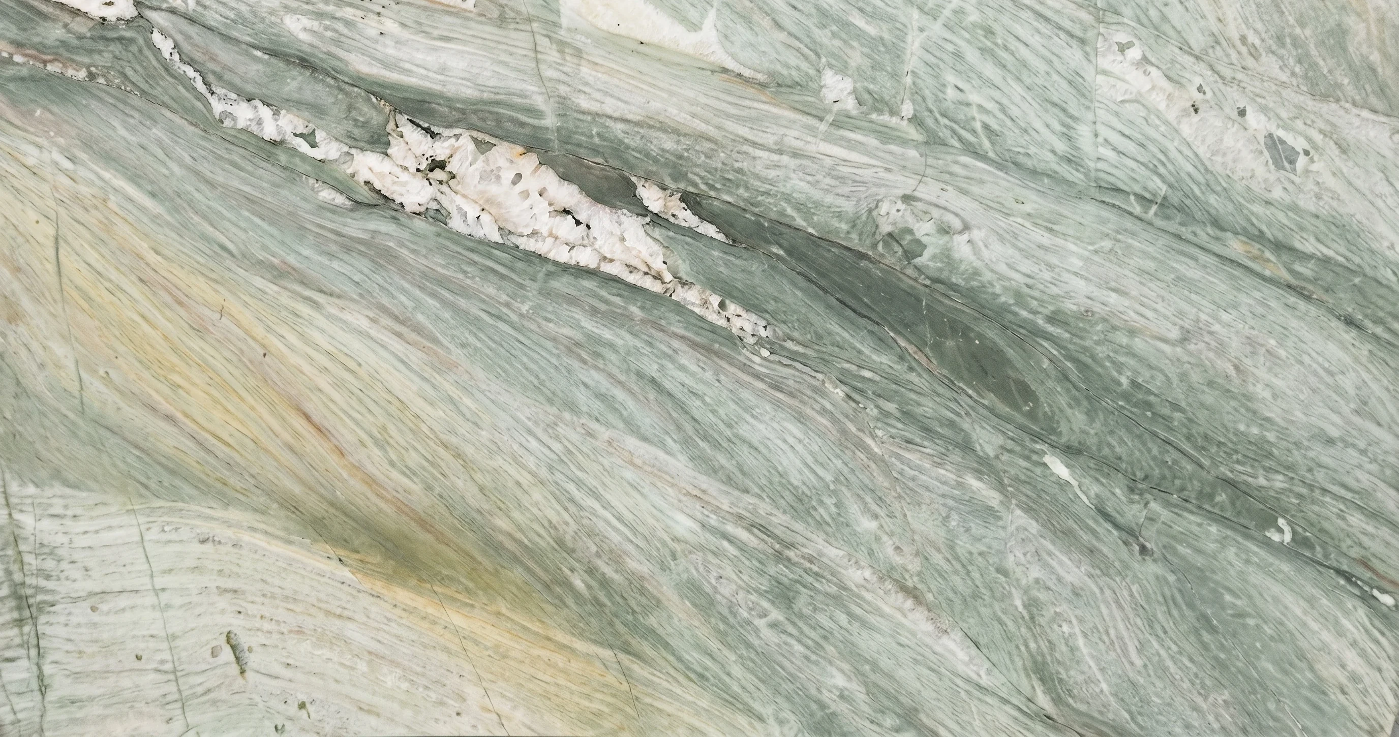 Referencia visual de cuarcita Cristallo Del Mare Leather