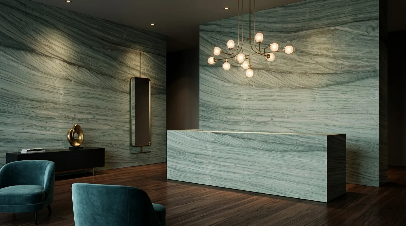 Ocean Green Leather ambiente