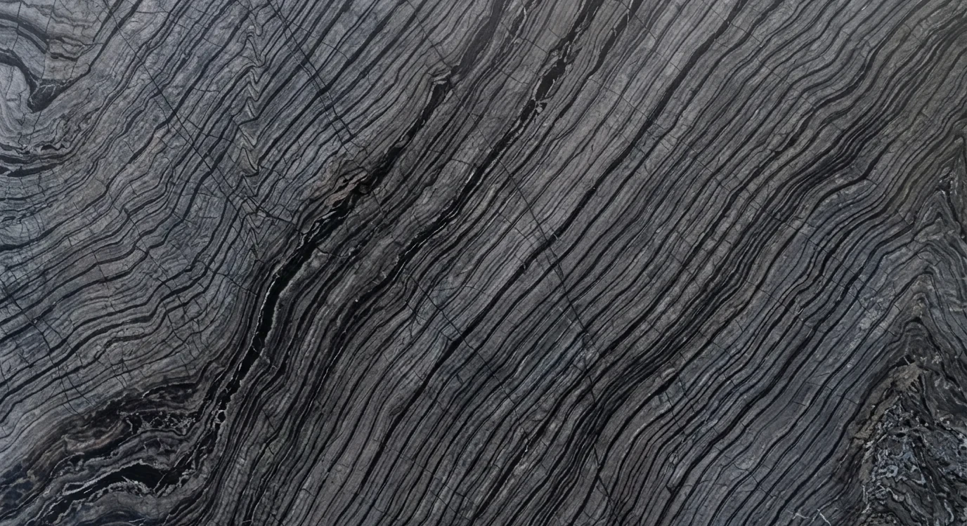 Referencia visual de mármol Black Wave