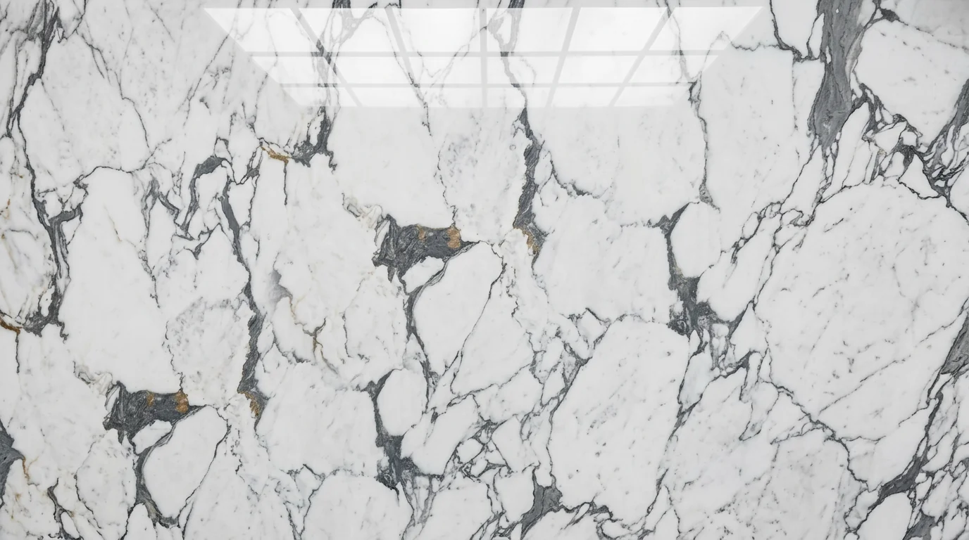 Referencia visual de mármol Calacatta Apuano