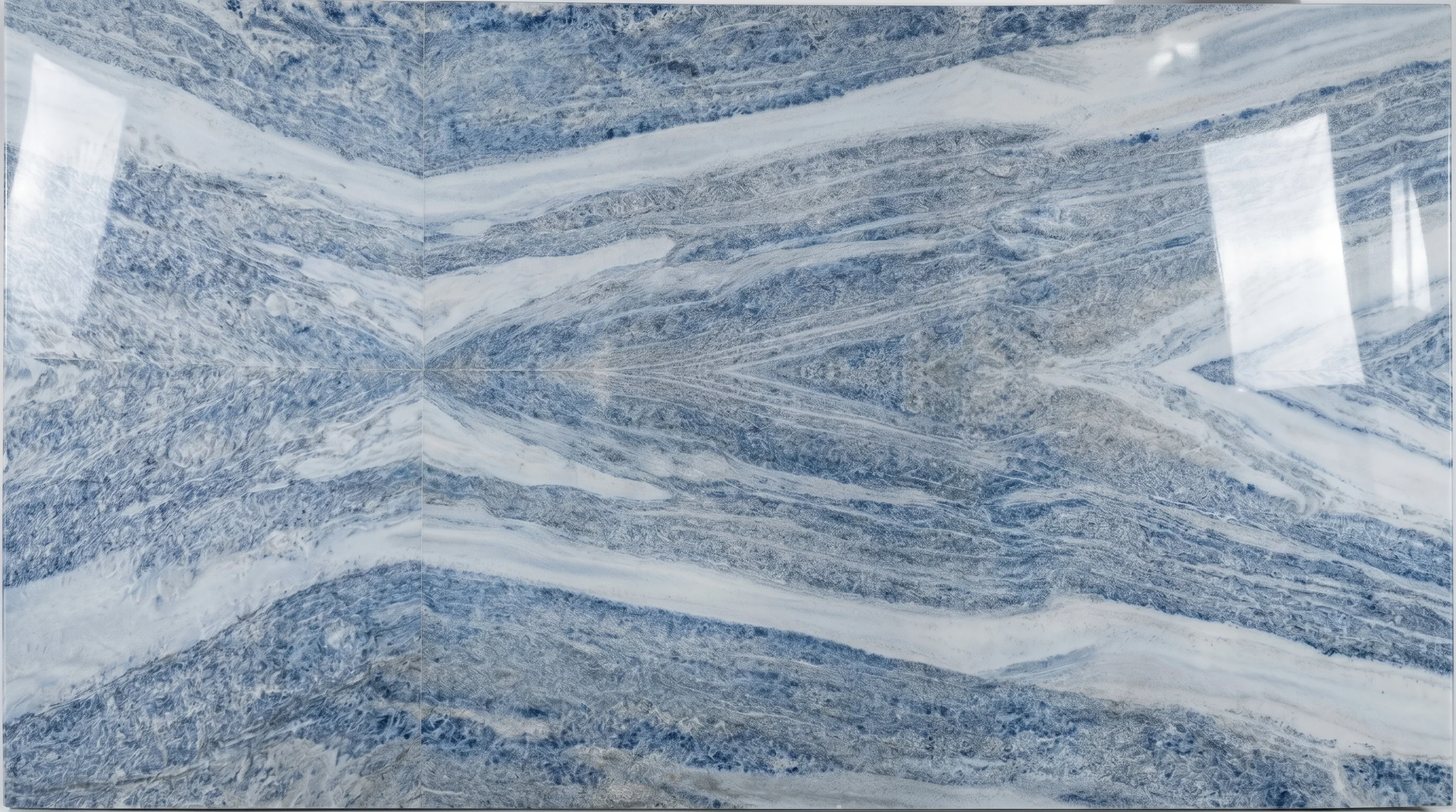 Referencia visual de mármol Calcite Azul