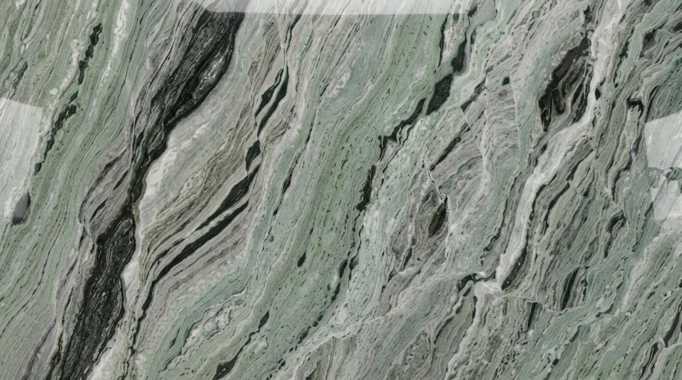 Referencia visual de mármol Jade Green