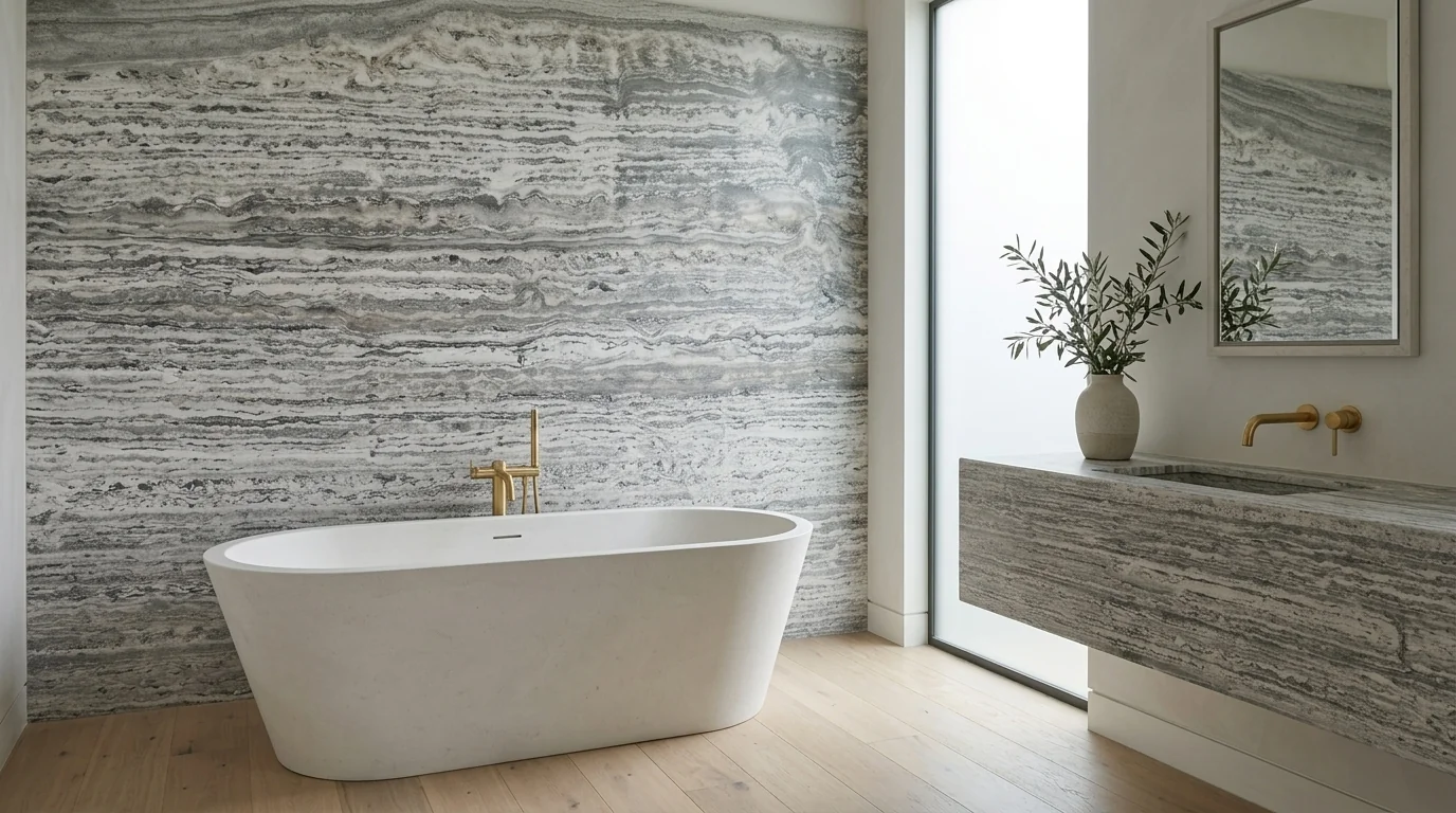 Travertino Silver Mate ambiente