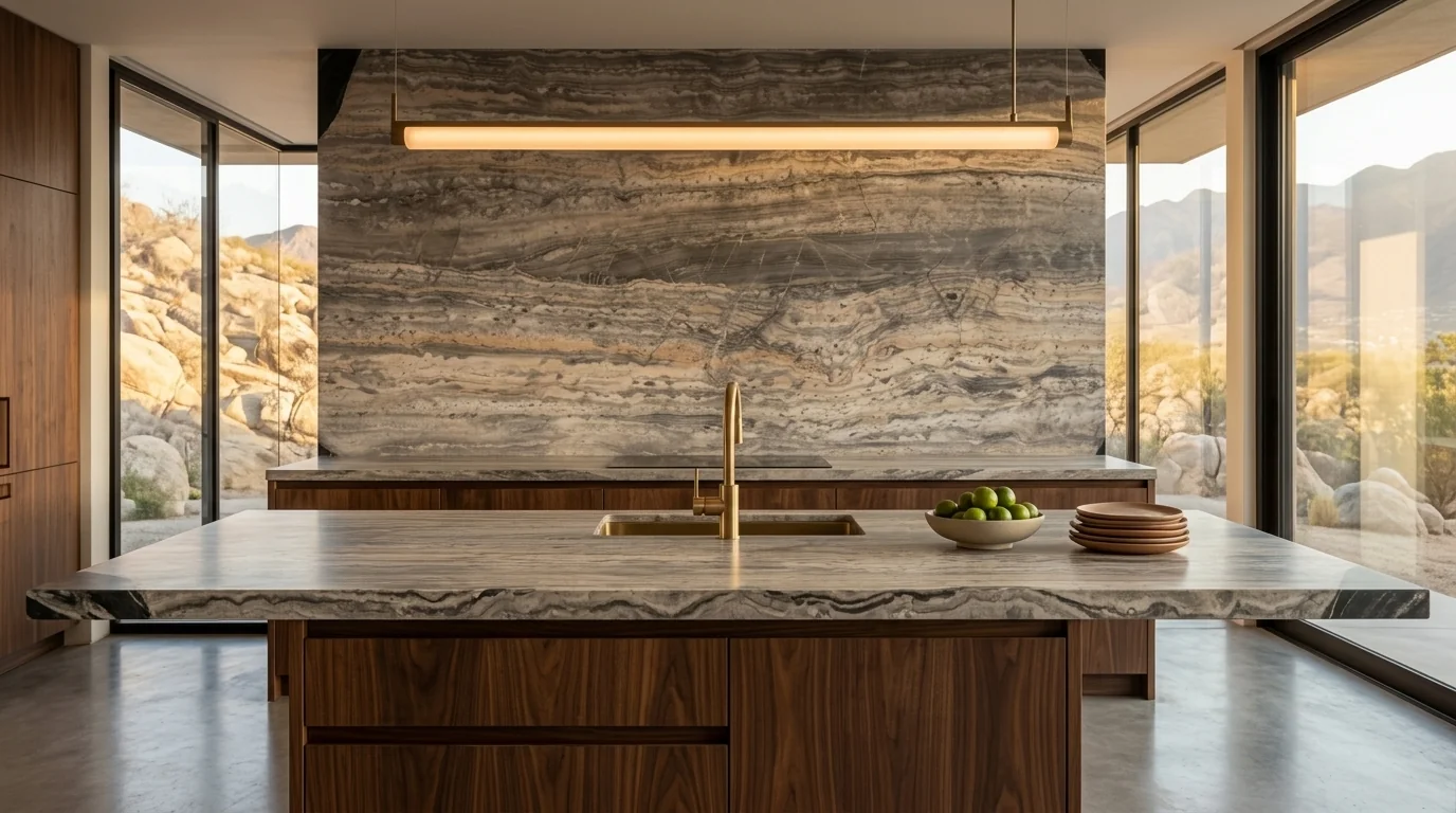 Travertine Titanium Mate ambiente
