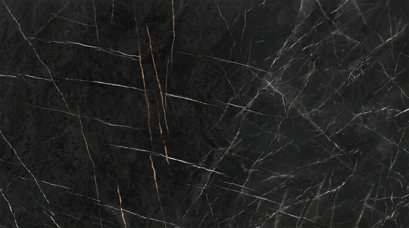 Placa de piedra sinterizada Marquina Black Tempus Collection