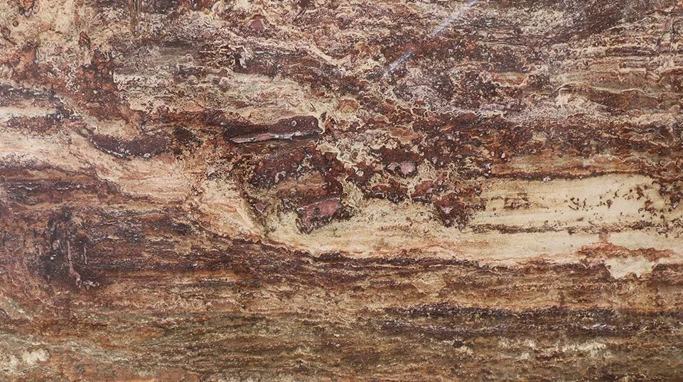 Placa de marmol Travertino Rojo Tempus Monterrey