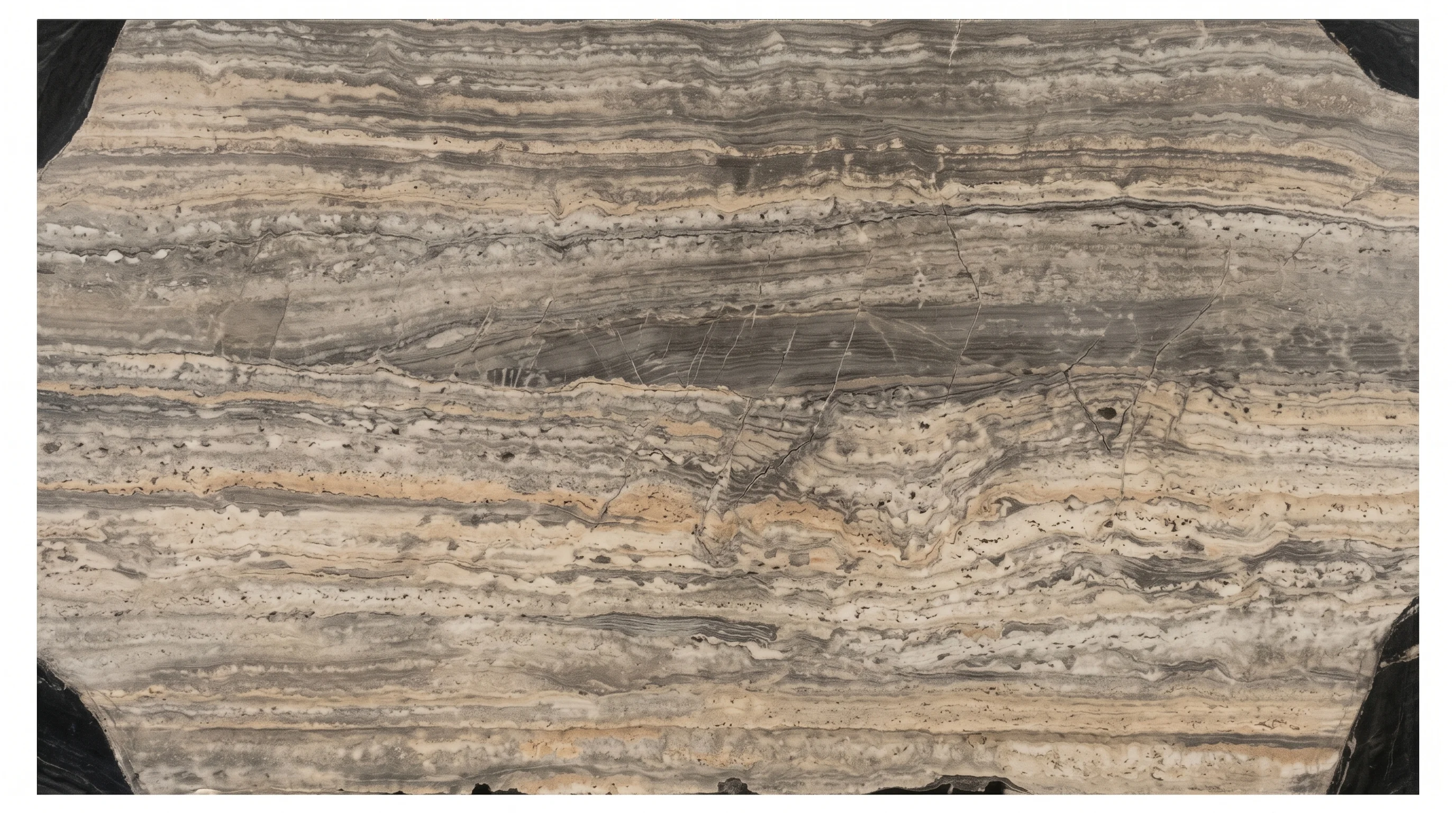 Placa de travertino Travertine Titanium Mate Tempus Monterrey