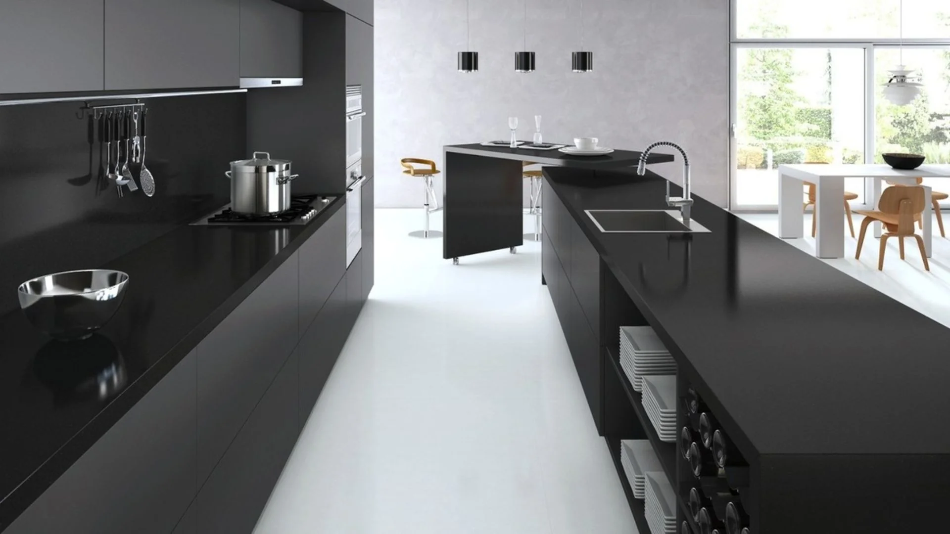 Jet Black — Cuarzo Caesarstone