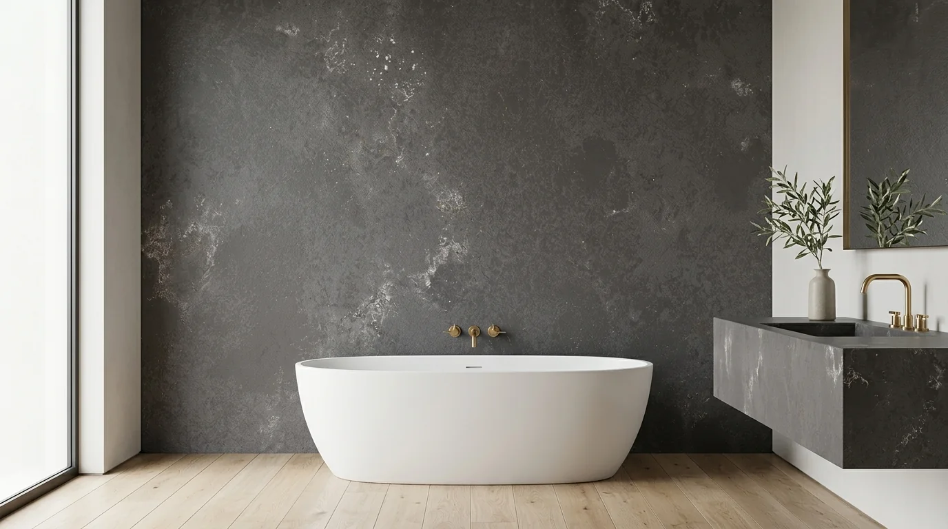 Concrete Dark en baño