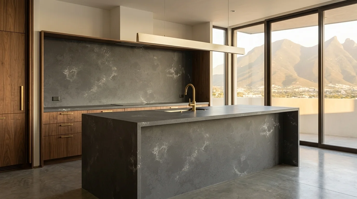 Concrete Dark en cocina