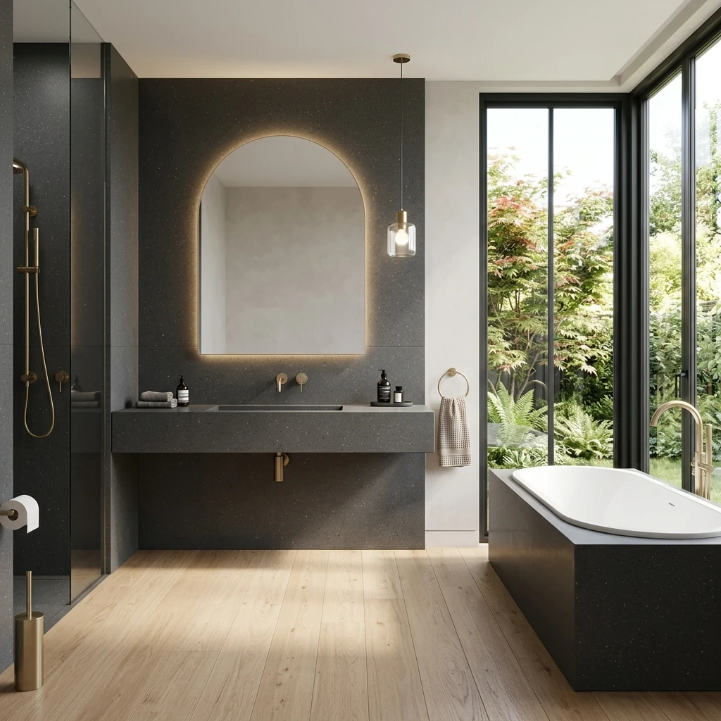 Iron Grey en baño