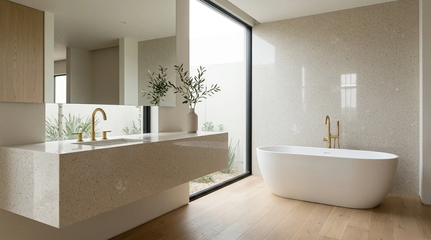 Ivory Cream en baño