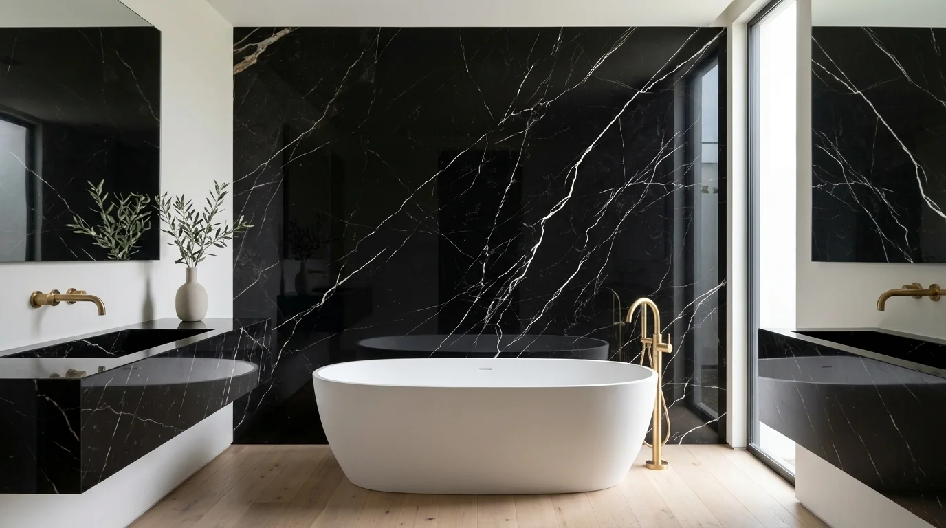 Nero Marquina en baño
