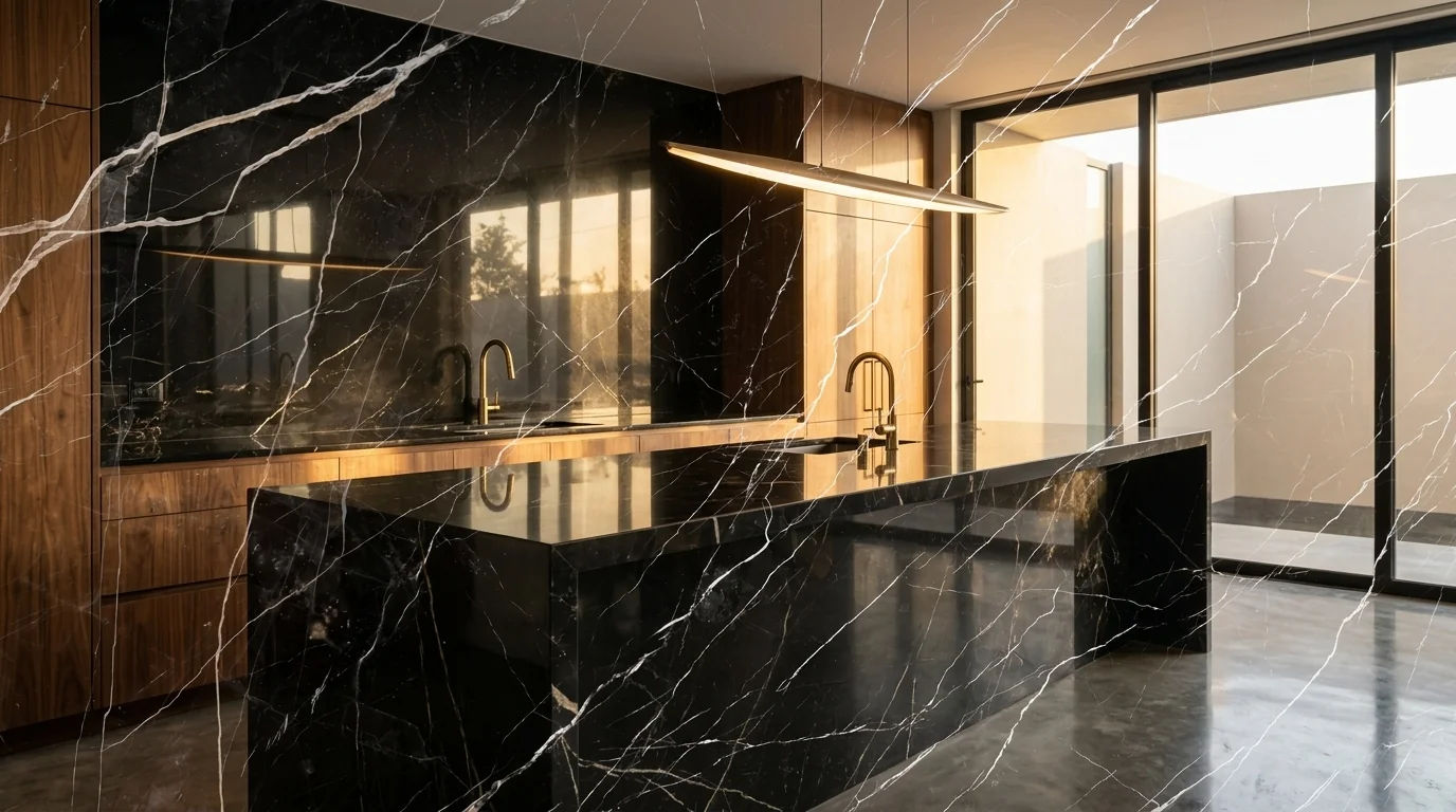 Nero Marquina en cocina