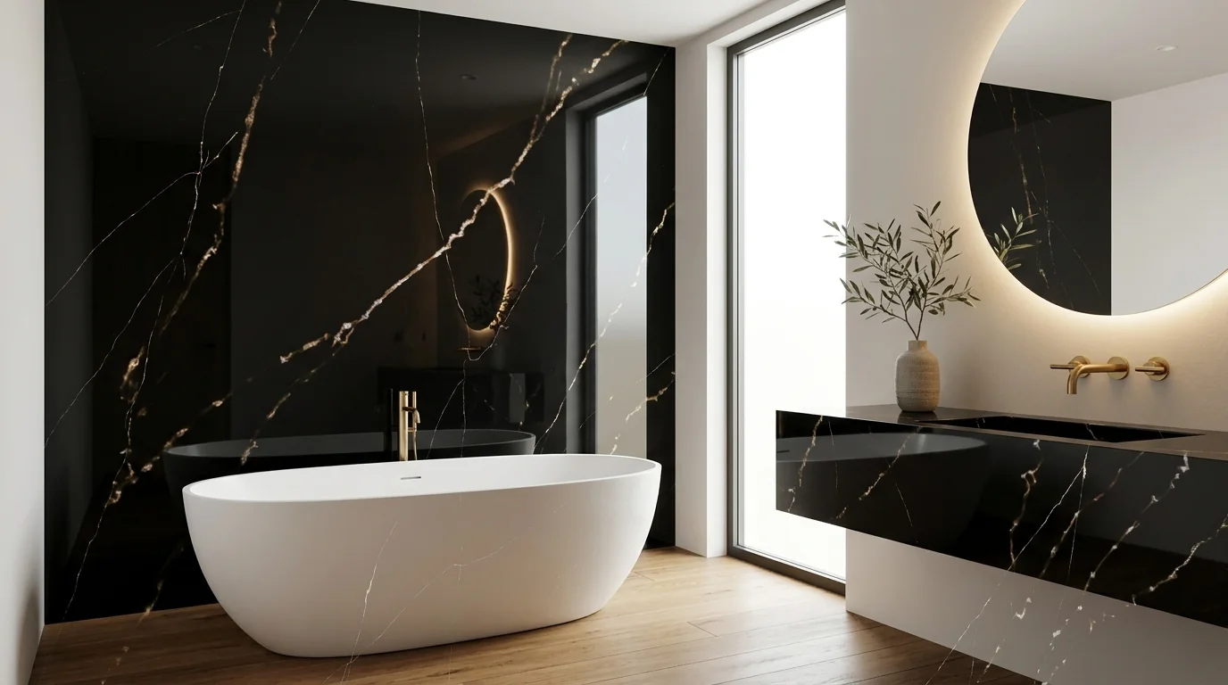 New Marquina en baño