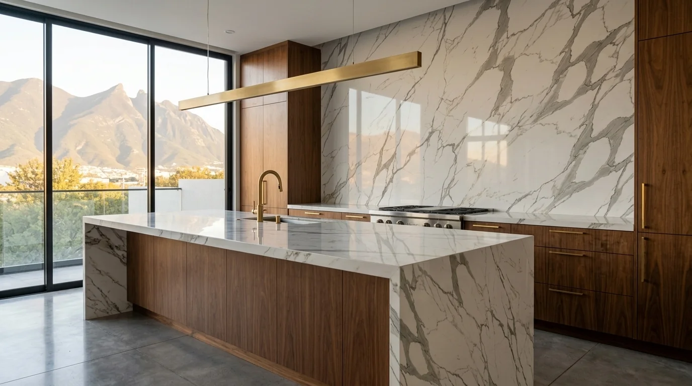 Statuario en cocina