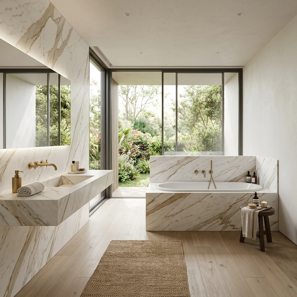 Anima Ever Apuan Gold en baño