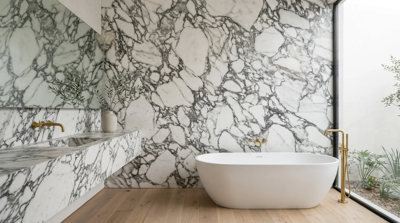 Arabescato en baño