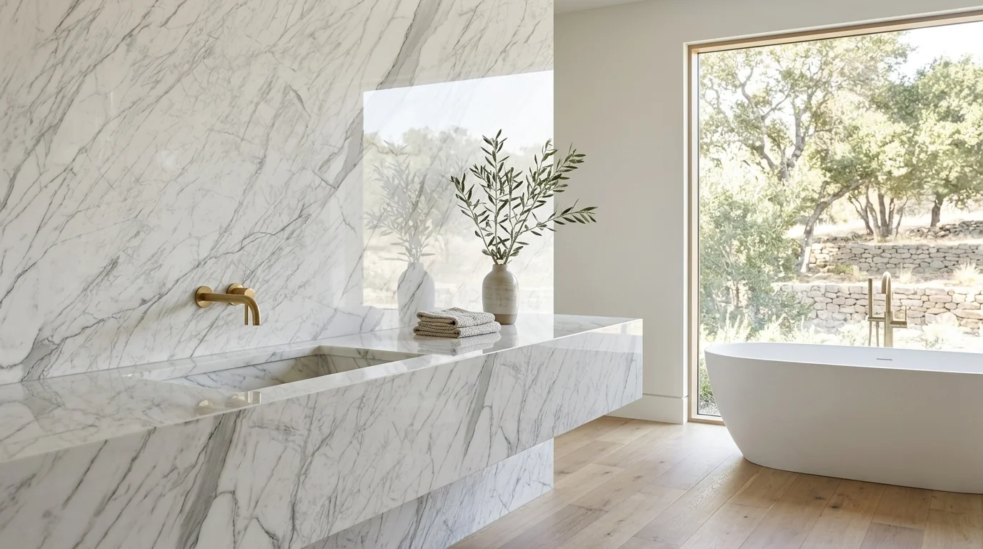 Carrara en baño