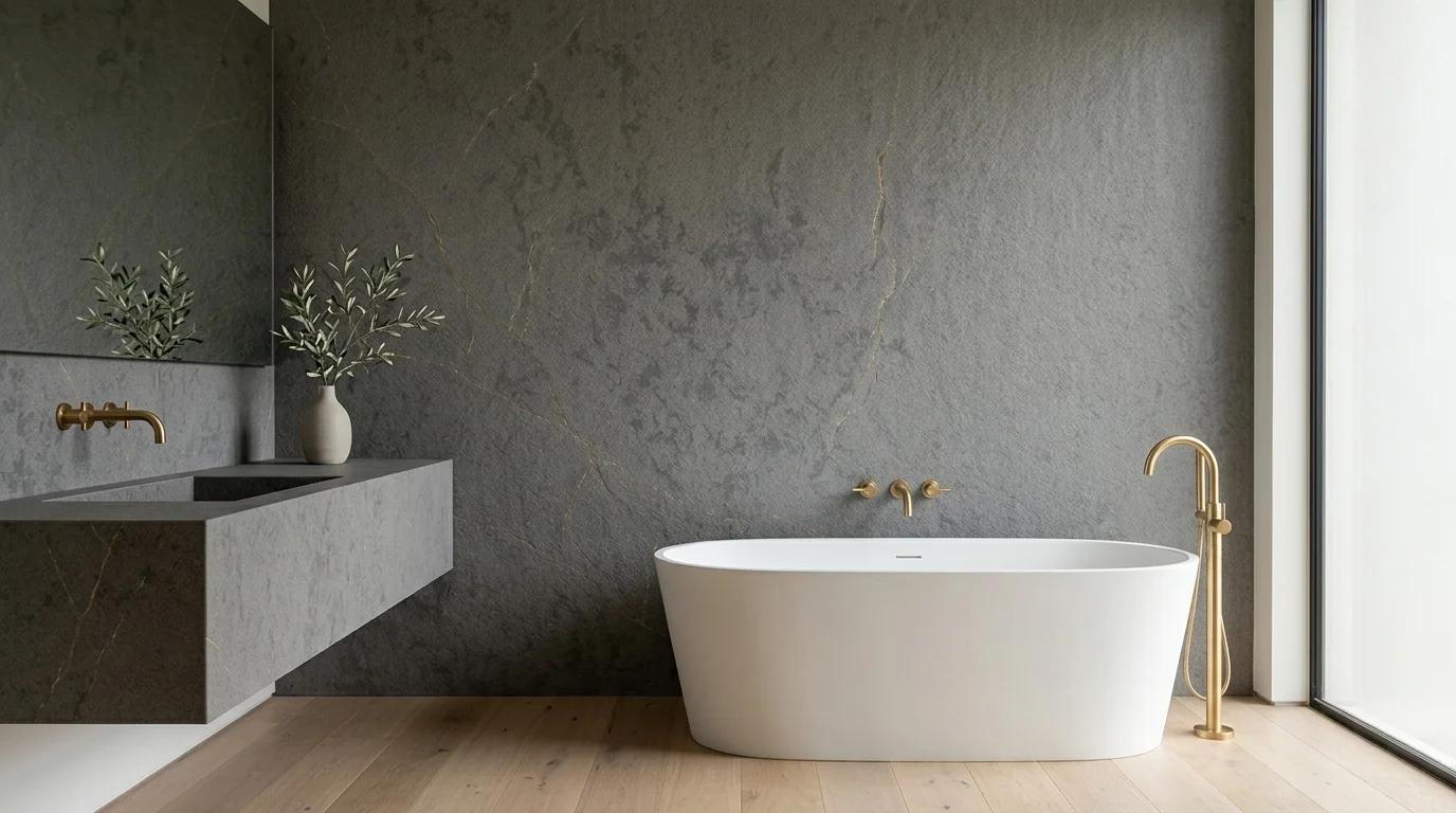 Dama Graphite en baño