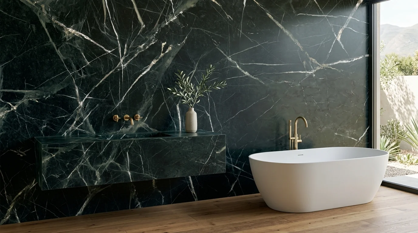 Deep Green en baño
