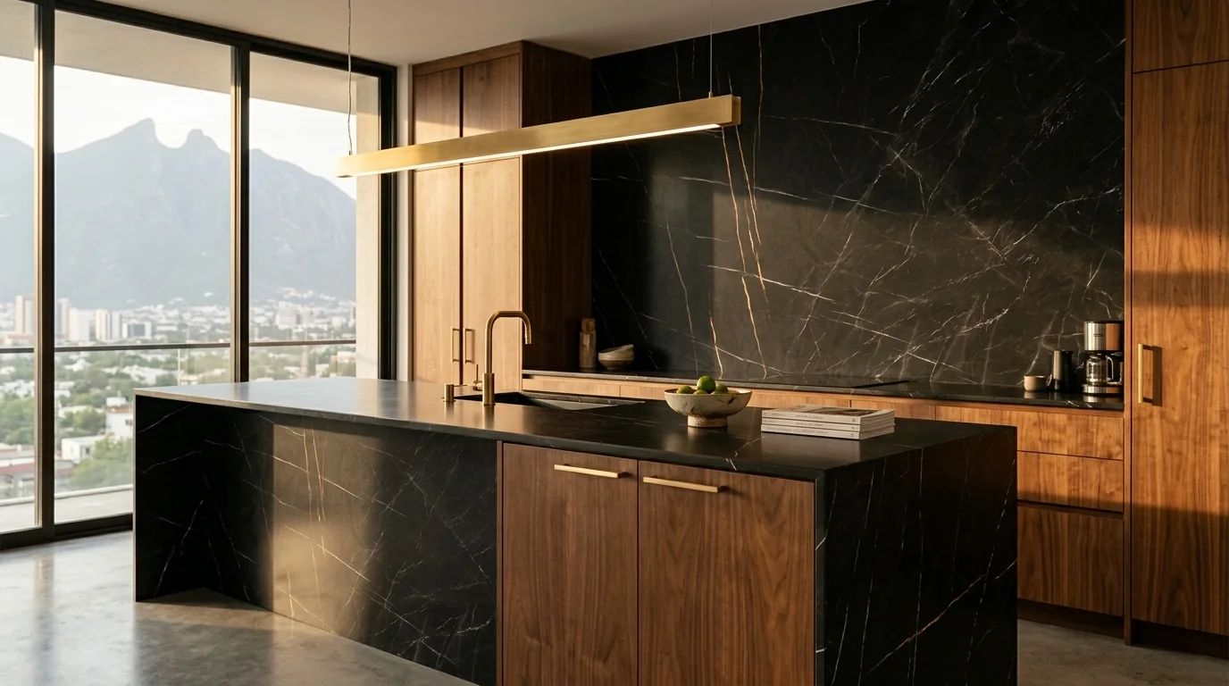 Marquina Black en cocina
