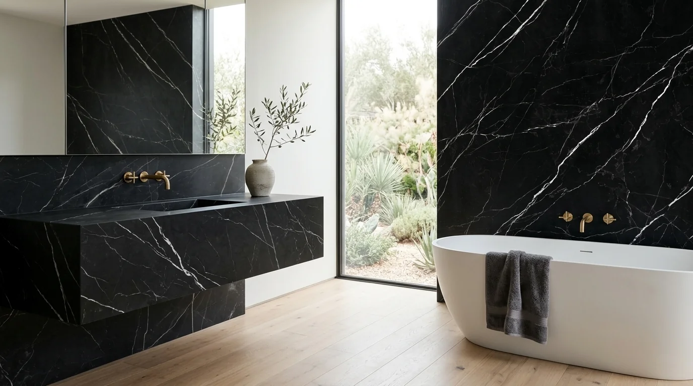 Nero Marquina en baño