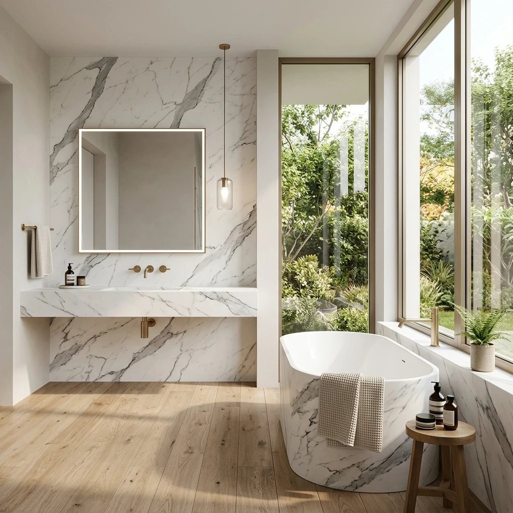 Statuario Premium en baño