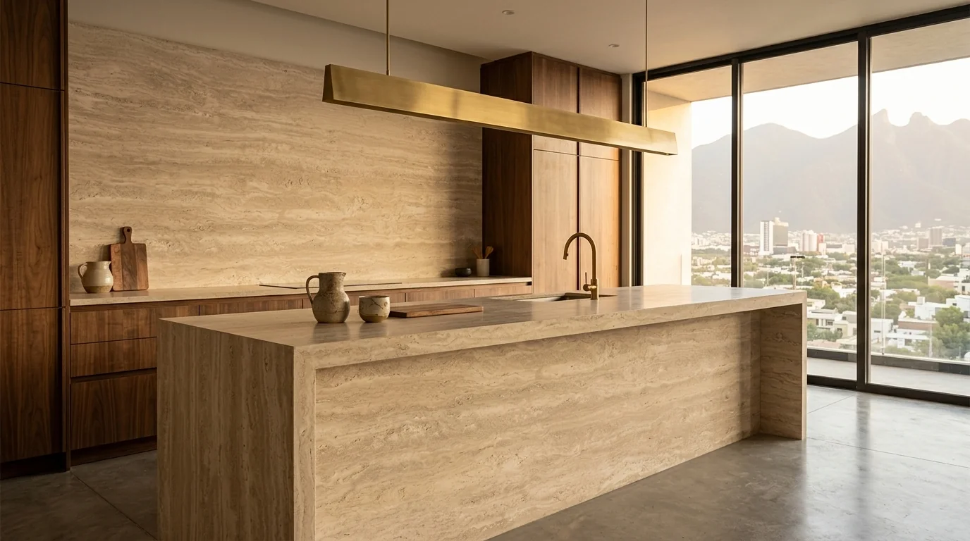 Travertino Classico en cocina