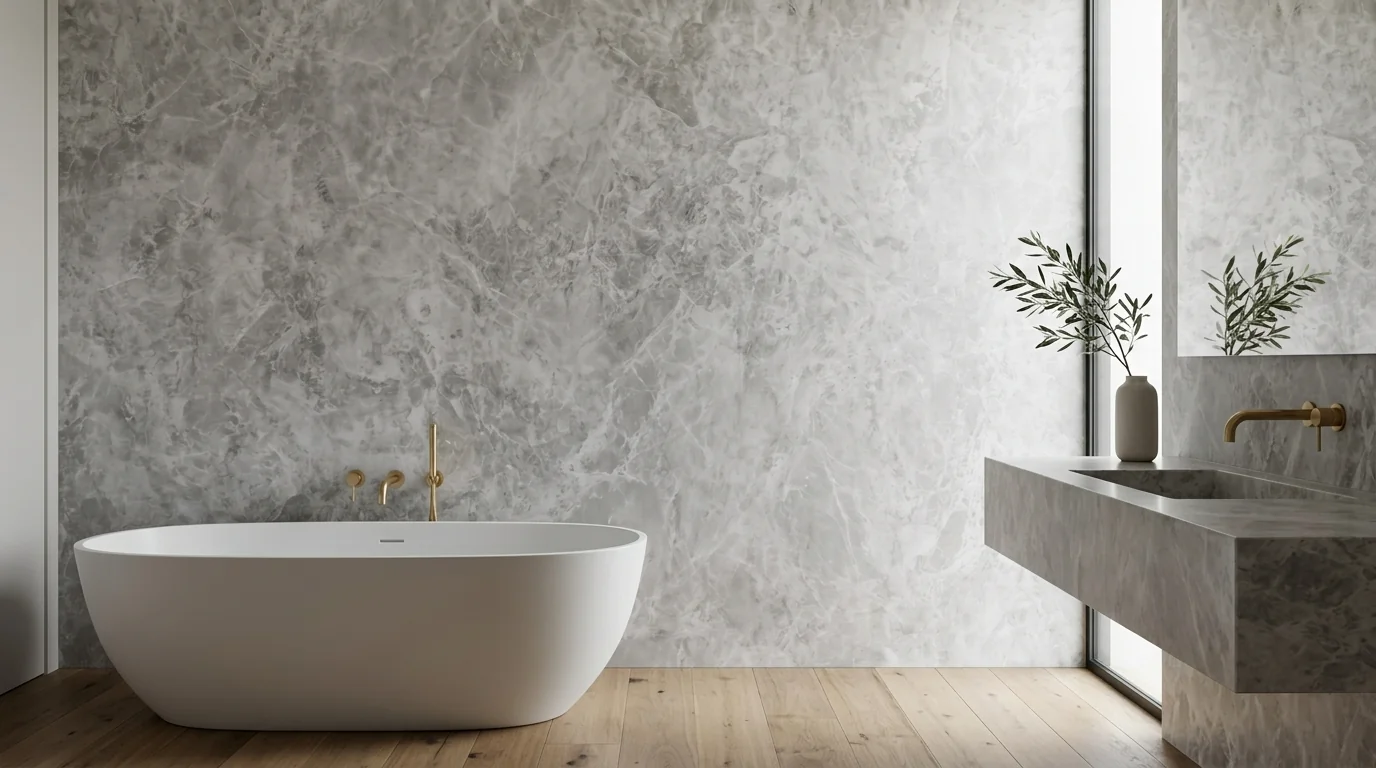 Tundra Grey en baño