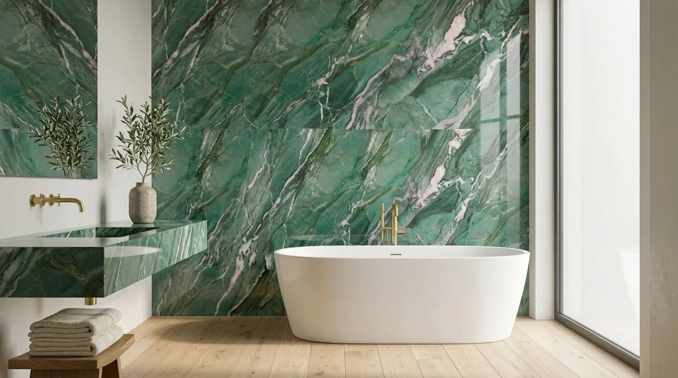 Verde Jade en baño