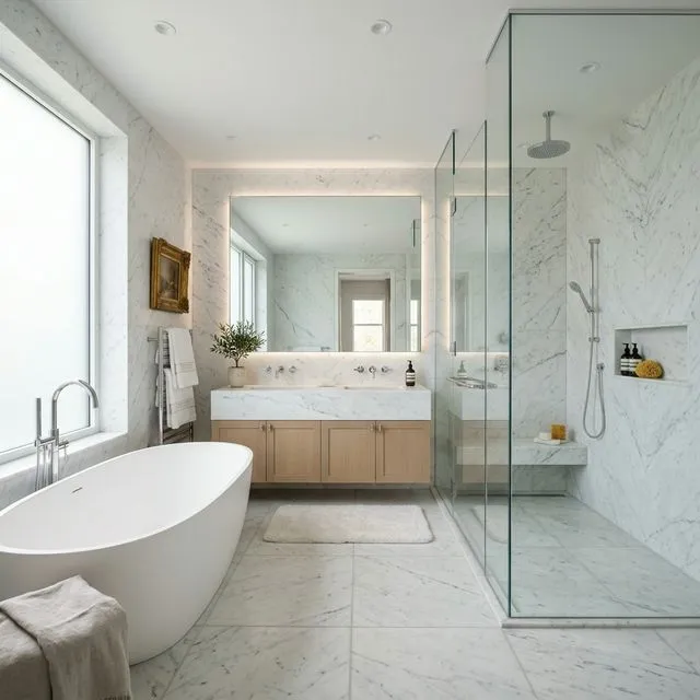 Baño Mármol Carrara