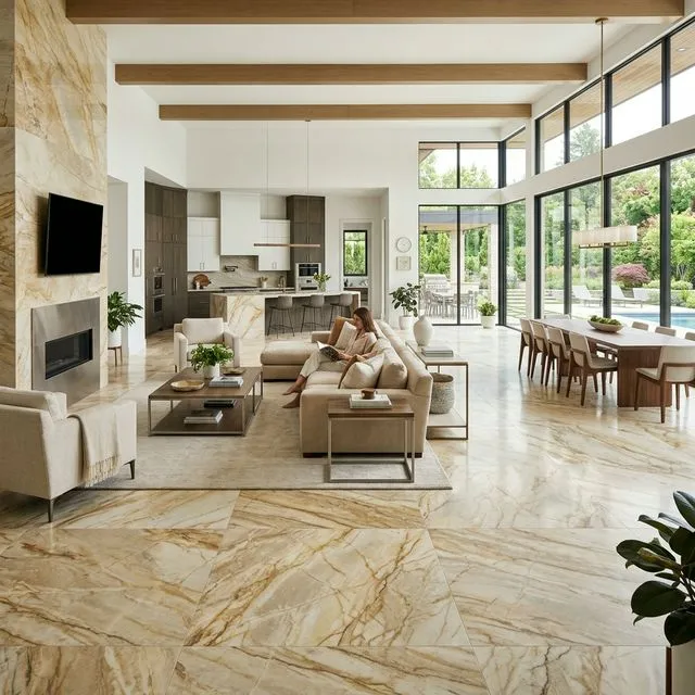 Piso de Cuarcita Blanca