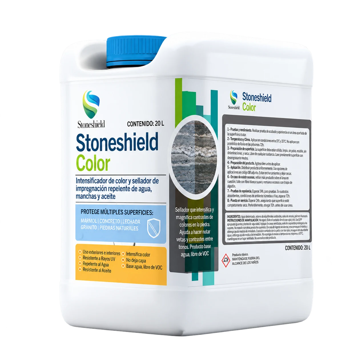 Referencia de la línea Stoneshield Color · envase de referencia de 20 L