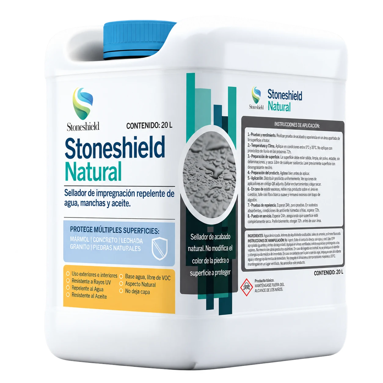 Stoneshield Natural · envase de referencia de 20 L